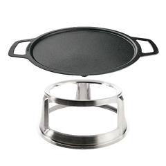 19.5" Fire Pit Cast Iron Griddle Top + Hub | Fire Pit Cast Iron Cooking