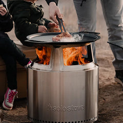 19.5" Fire Pit Cast Iron Griddle Top + Hub | Fire Pit Cast Iron Cooking