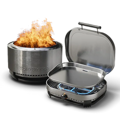 Summit 27" Fire Pit + Steelfire 22" Griddle Bundle