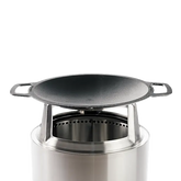 19.5" Fire Pit Cast Iron Wok Top + Hub | Fire Pit Cooking System