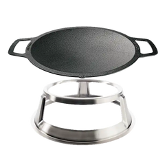 15" Fire Pit Cast Iron Wok Top + Hub | Fire Pit Cast Iron Cooking