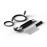 Steelfire Pro Kit | Egg & Pancake Ring, Scoop Tongs, Chop Scraper