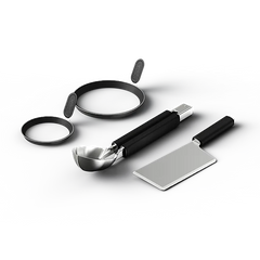 Steelfire Pro Kit | Egg & Pancake Ring, Scoop Tongs, Chop Scraper
