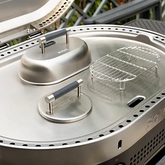 Steelfire Burger Kit - Burger Press, Steam Dome, and Wire Rack