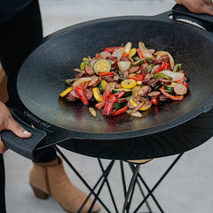 Cast Iron Wok Top | Fire Pit Outdoor Cooking
