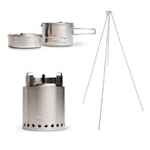 Campfire Camp Stove Gear Kit | Campfire, Two Pot Set, Tripod