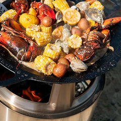 Cast Iron Wok Top | Fire Pit Outdoor Cooking