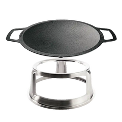 19.5" Fire Pit Cast Iron Wok Top + Hub | Fire Pit Cooking System